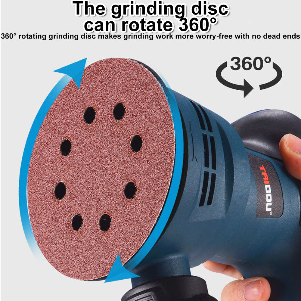300W ELECTRIC RANDOM ORBITAL SANDER 6 SPEEDS ROTARY PALM CIRCULAR DISC 20x 125mm