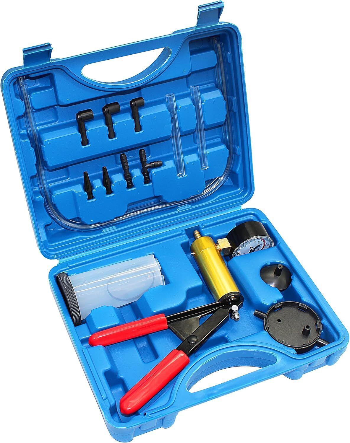 HAND VACUUM HELD BRAKE BLEEDER TESTER SET BLEED CAR MOTORBIKE BLEEDING KIT