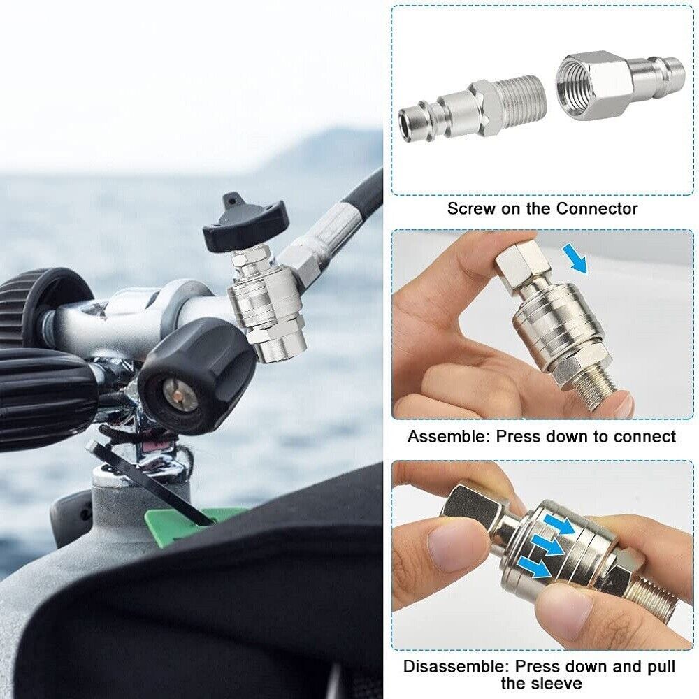 20 PCS Air Line Hose Compressor Fitting Coupling Connector Quick Release