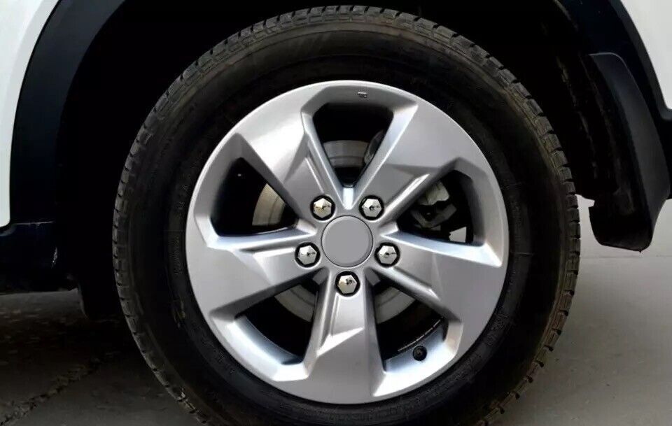 20Pcs 17mm Gloss Silver Car Wheel Nut Caps Bolt Covers For VW Vauxhall Bmw