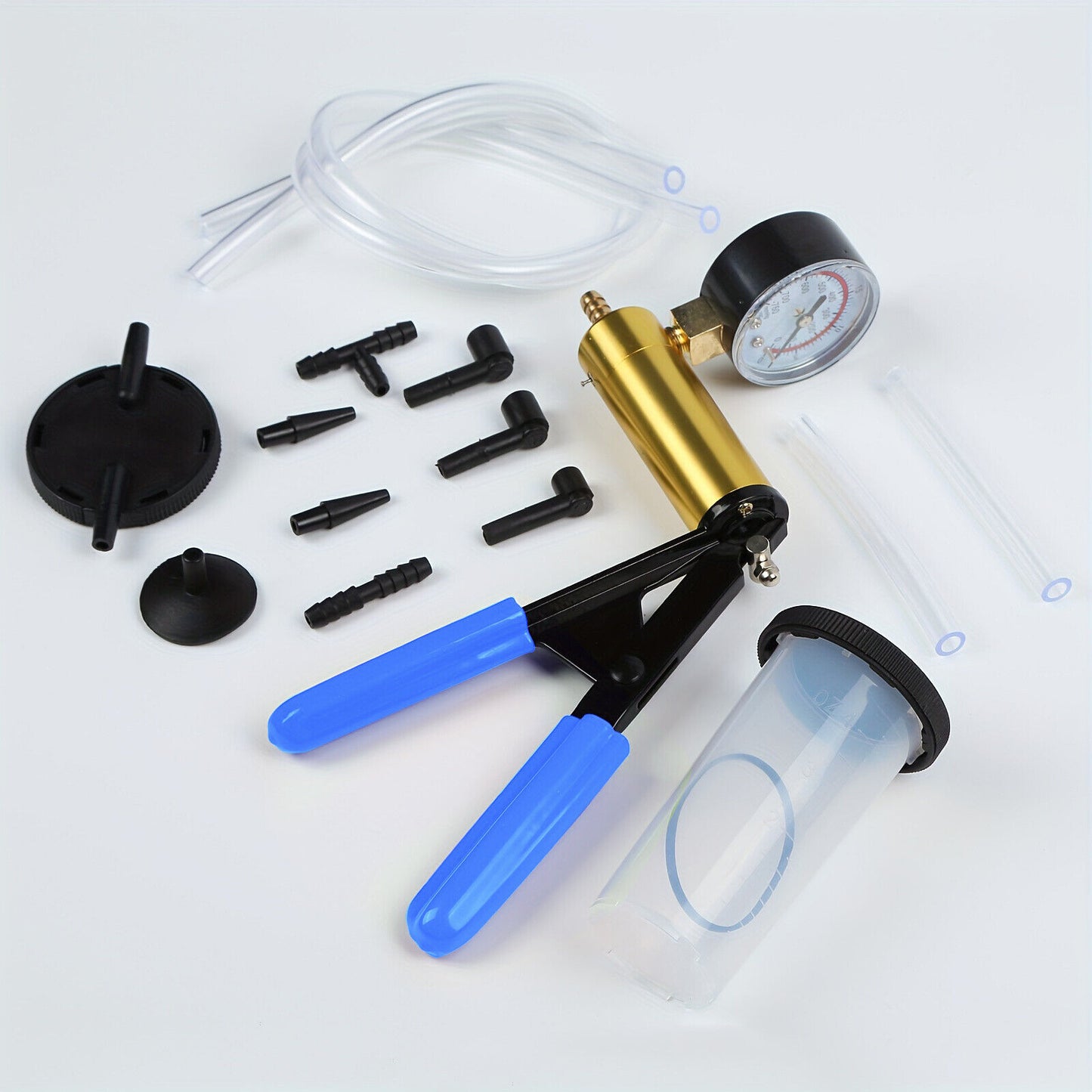HAND VACUUM HELD BRAKE BLEEDER TESTER SET BLEED CAR MOTORBIKE BLEEDING KIT