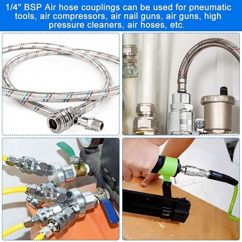 20 PCS Air Line Hose Compressor Fitting Coupling Connector Quick Release