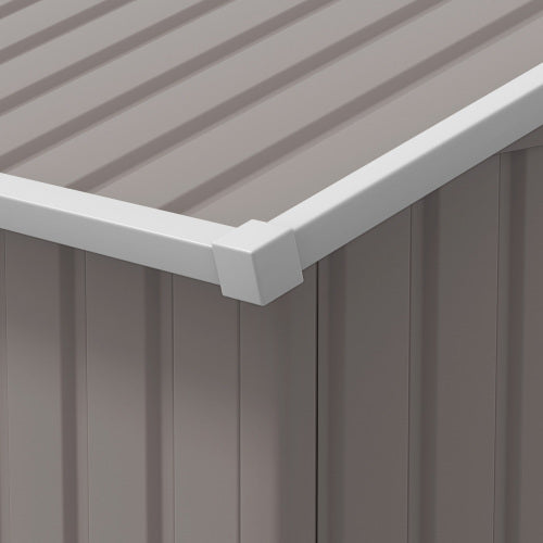 Outsunny 13 X 11ft Large Garden Shed, Mental Garden Storage Shed With Foundation Kit Ventilation & Doors, Light Grey