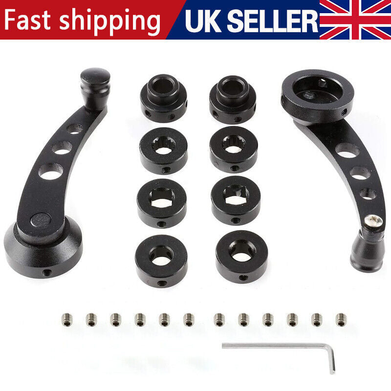 Pair Black Car Truck Window Door Winder Riser Crank Handle Riser Alloy Universal