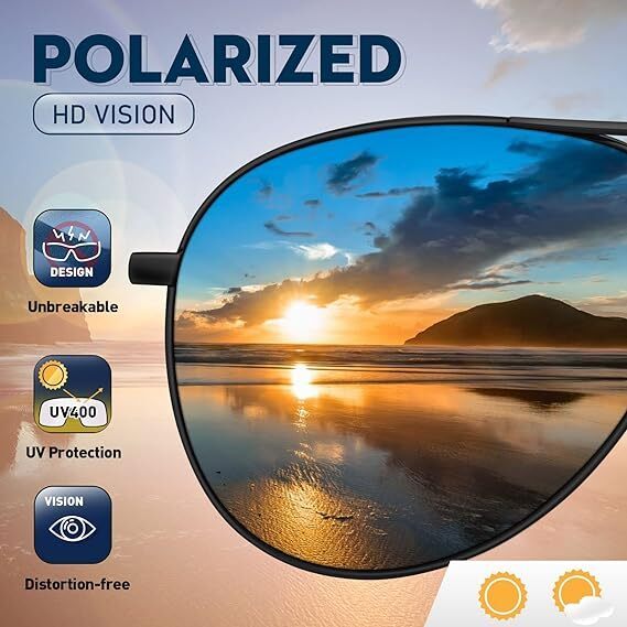 Retro Aviation Pilot UV400 Vintage Sunglasses Classic Vintage Style Men Womens