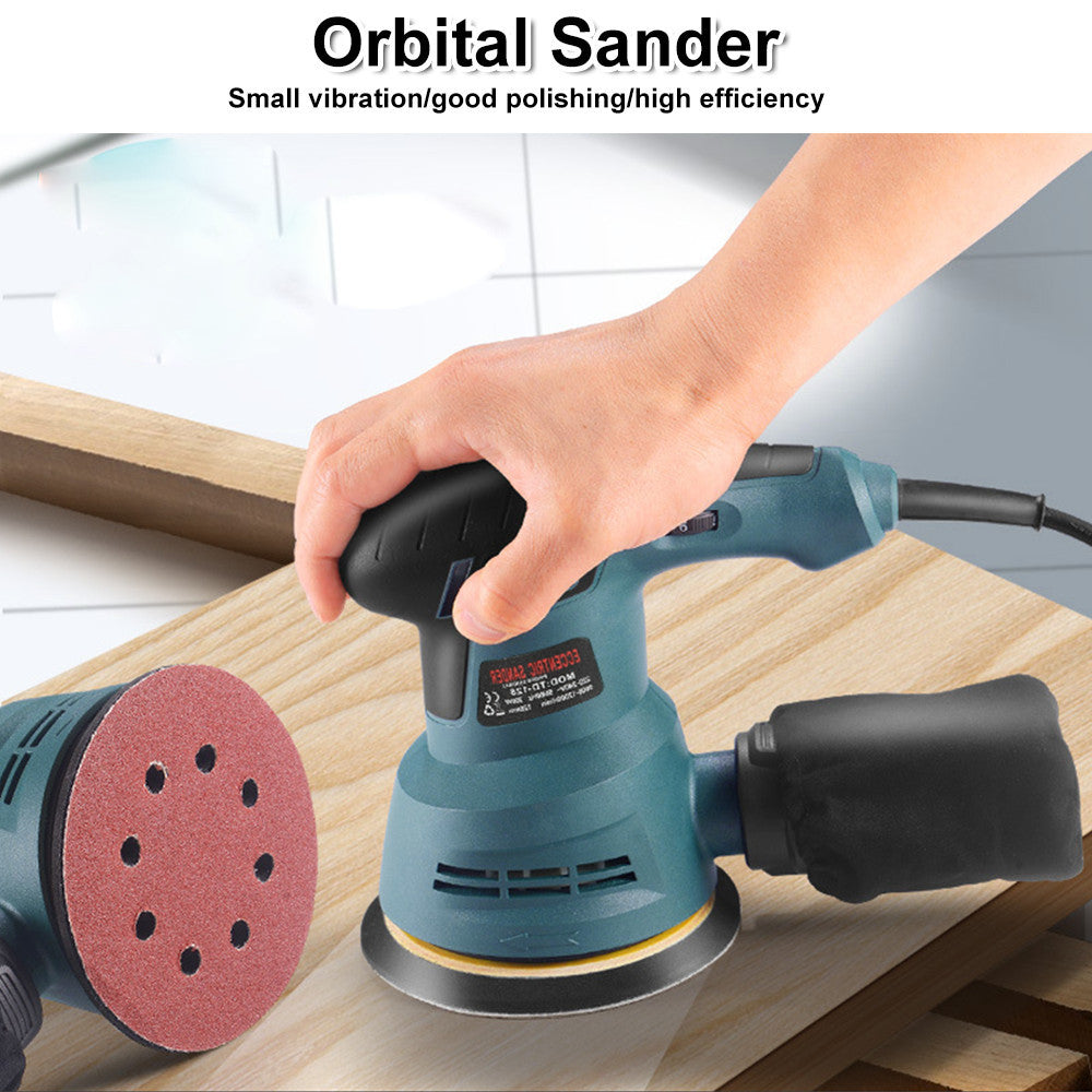300W ELECTRIC RANDOM ORBITAL SANDER 6 SPEEDS ROTARY PALM CIRCULAR DISC 20x 125mm