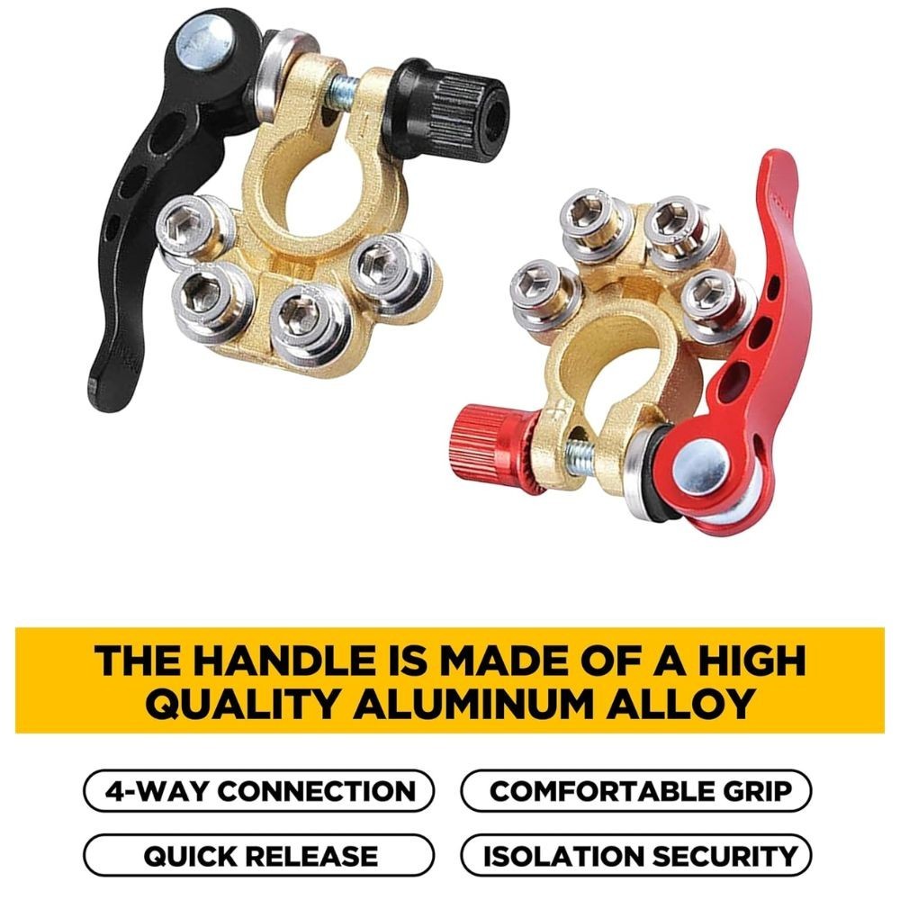 2PCS Battery Terminals Connectors Clamps Quick Release For Caravan Car Van 12V