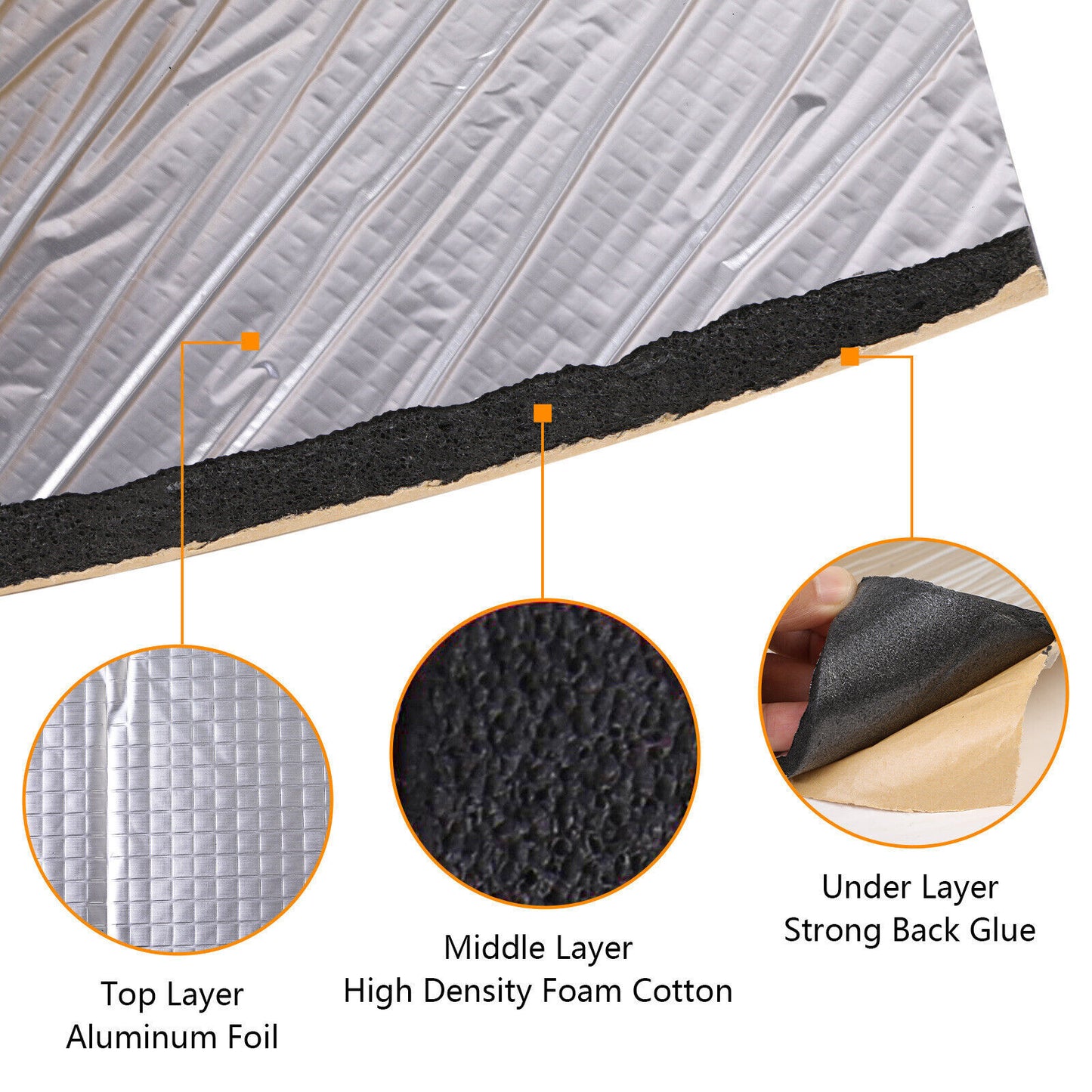 10M 10mm Sound Deadening Roll Car Van Heat Insulation Thick Closed Cell Foam Mat
