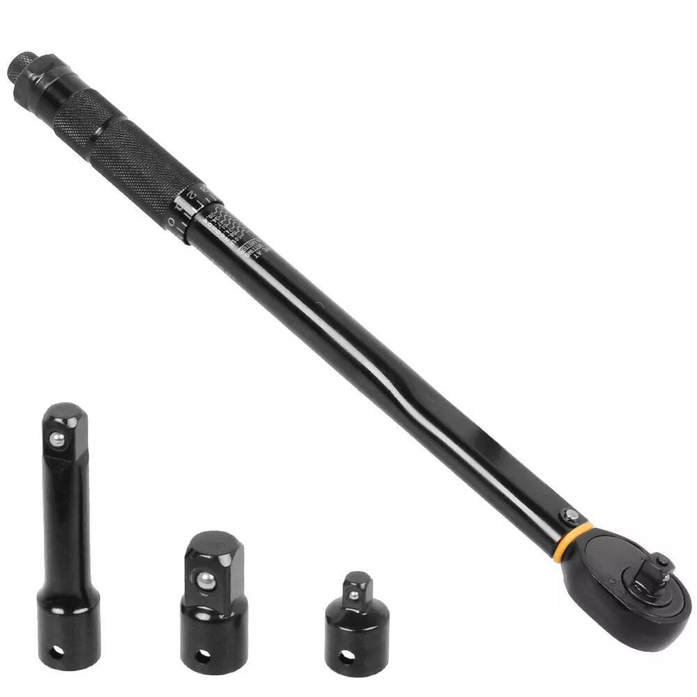 Square Drive Torque Wrench Ratchet 13.6-108.5Nm 10-80Ft-Lb 3 In 1