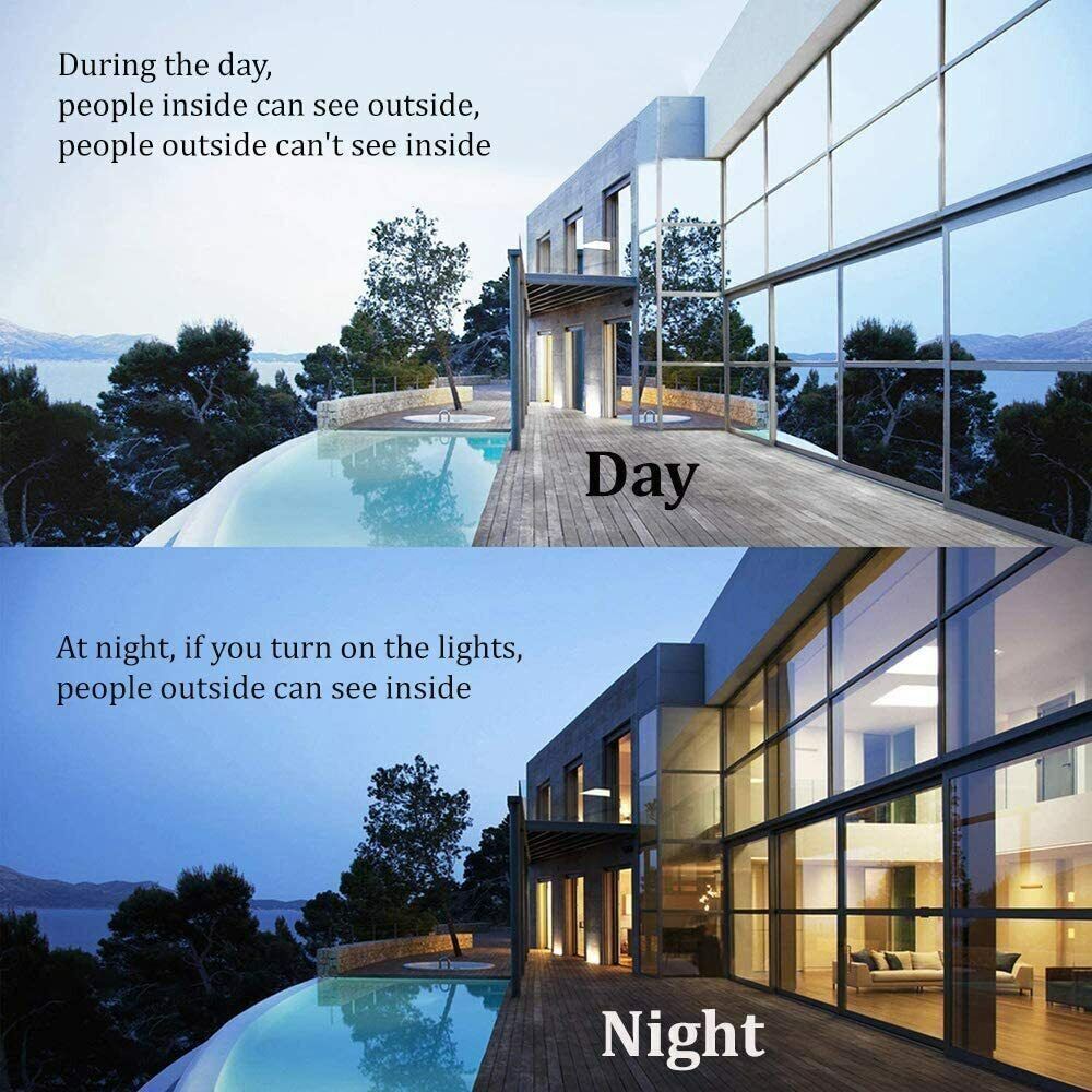 One Way Mirror Reflective Window Film Home Privacy Solar Tint Foil Glass Sticker