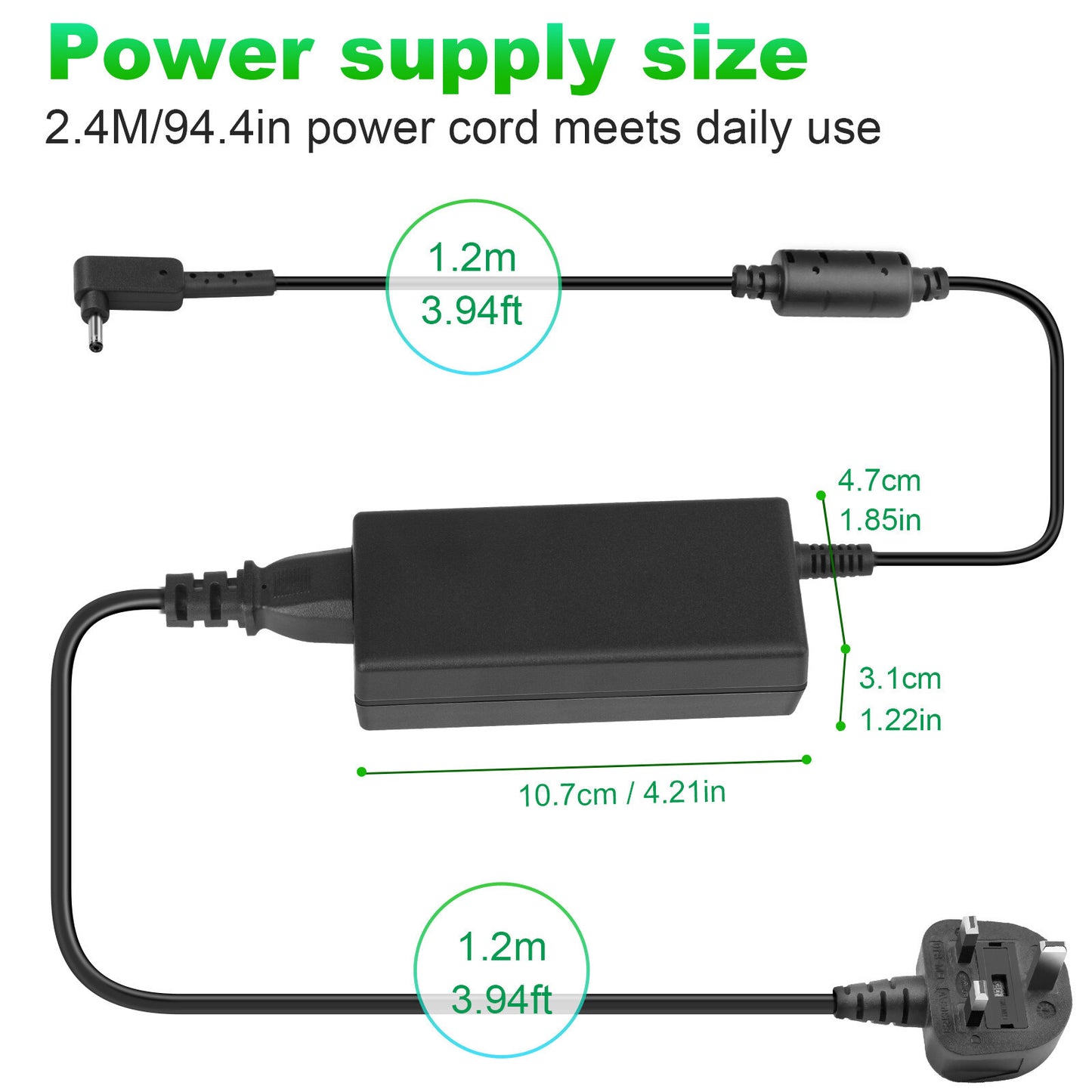For Aspire 3 A315-58 A315-22 A315-34 N20C5 45W Laptop Power Adapter Charger