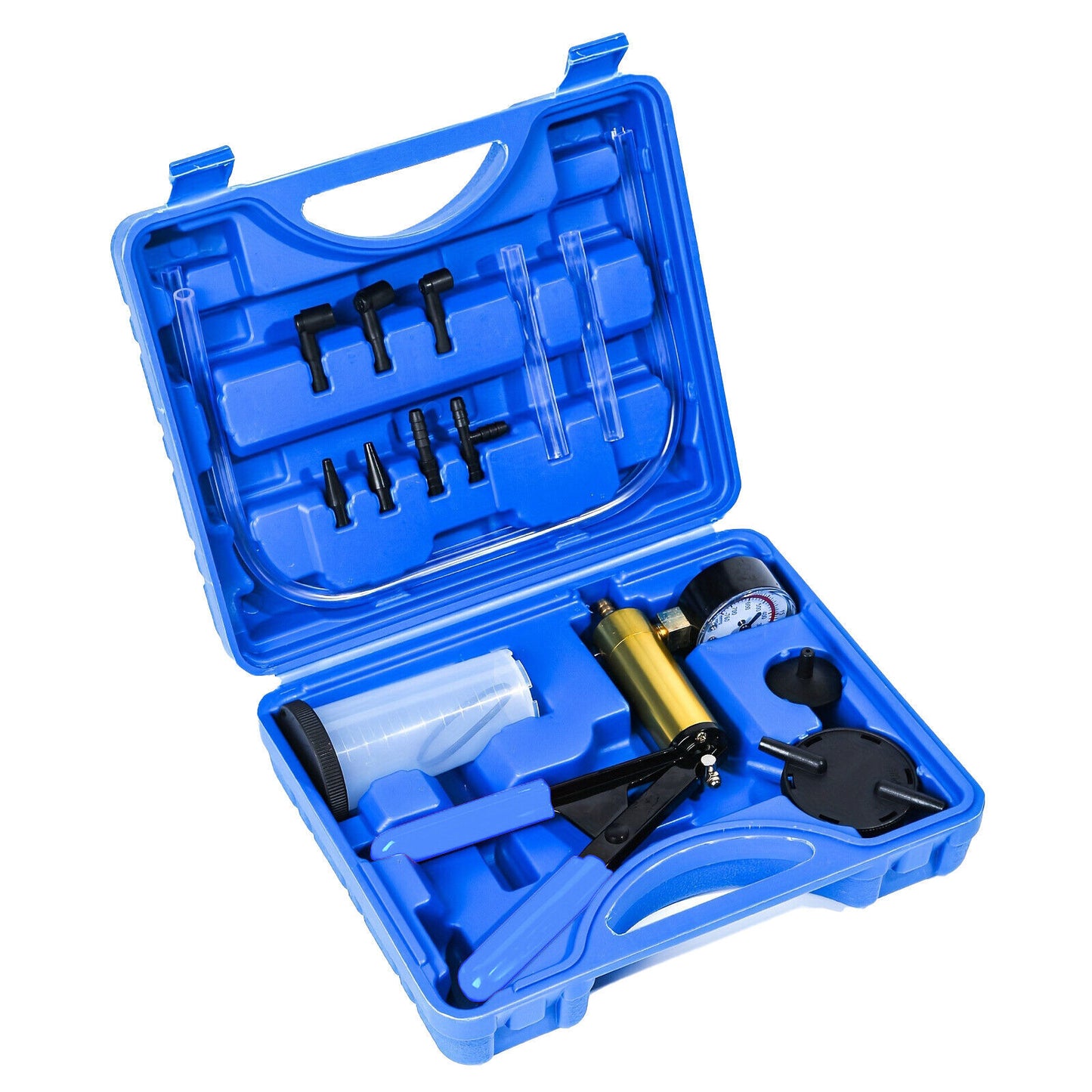 HAND VACUUM HELD BRAKE BLEEDER TESTER SET BLEED CAR MOTORBIKE BLEEDING KIT
