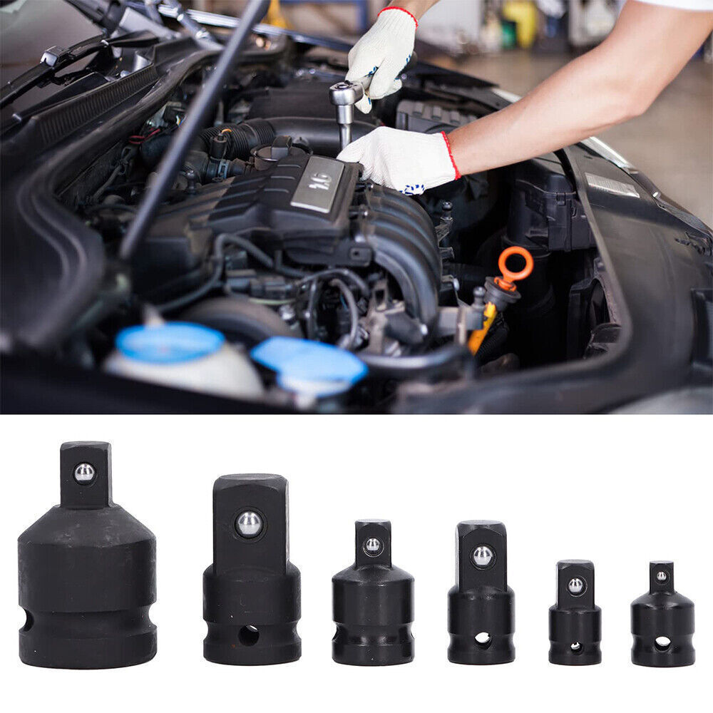 6 X Impact Socket Adapter And Reducer Set Female To Male 1-4 3-8 1-2 3-4