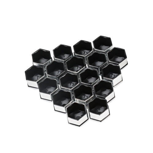 20Pcs 17mm Gloss Silver Car Wheel Nut Caps Bolt Covers For VW Vauxhall Bmw