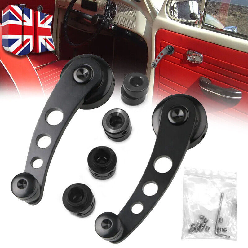 Pair Black Car Truck Window Door Winder Riser Crank Handle Riser Alloy Universal