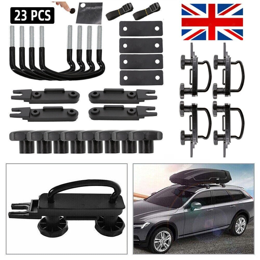 4PCS Stainless Universal Roof Box U-Bolt Clamps Car Van Mounting Fitting Kit UK