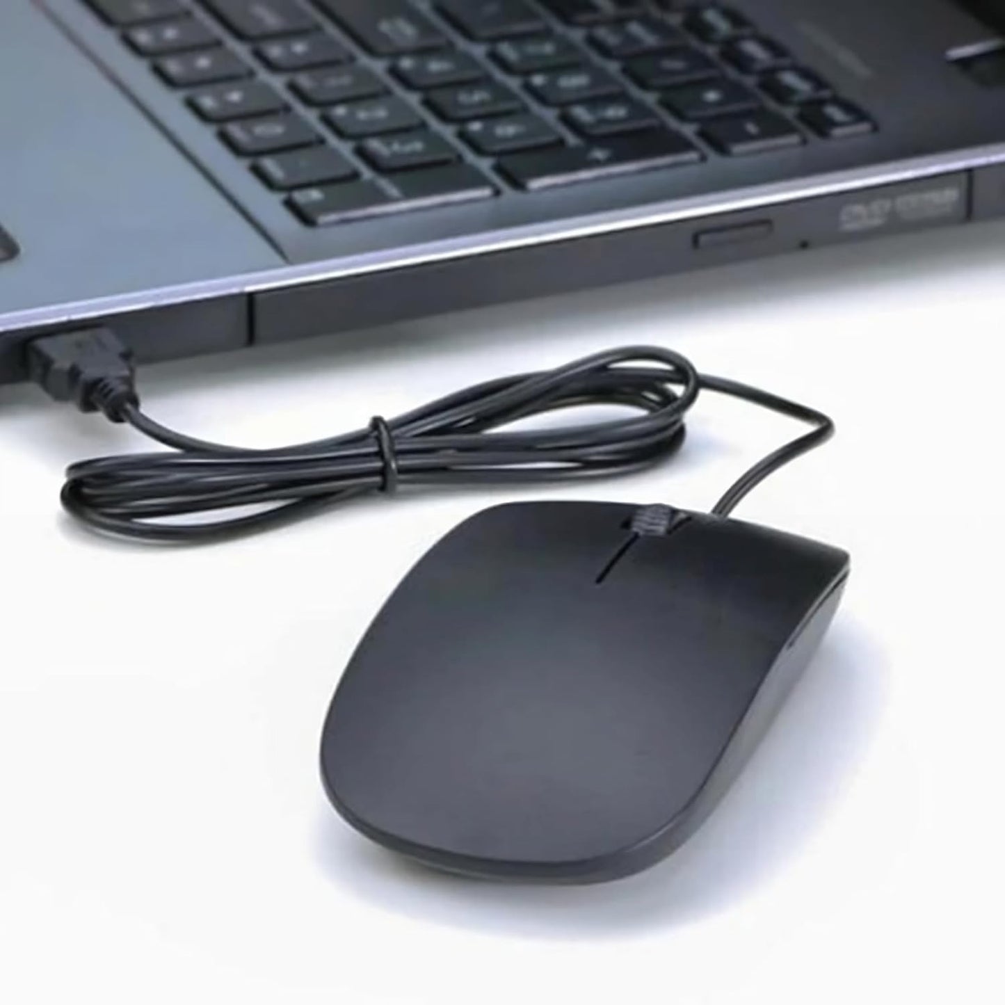 Ultra-Slim Optical Wired Scroll Wheel Mouse Mice For PC Laptop Notebook Desktop