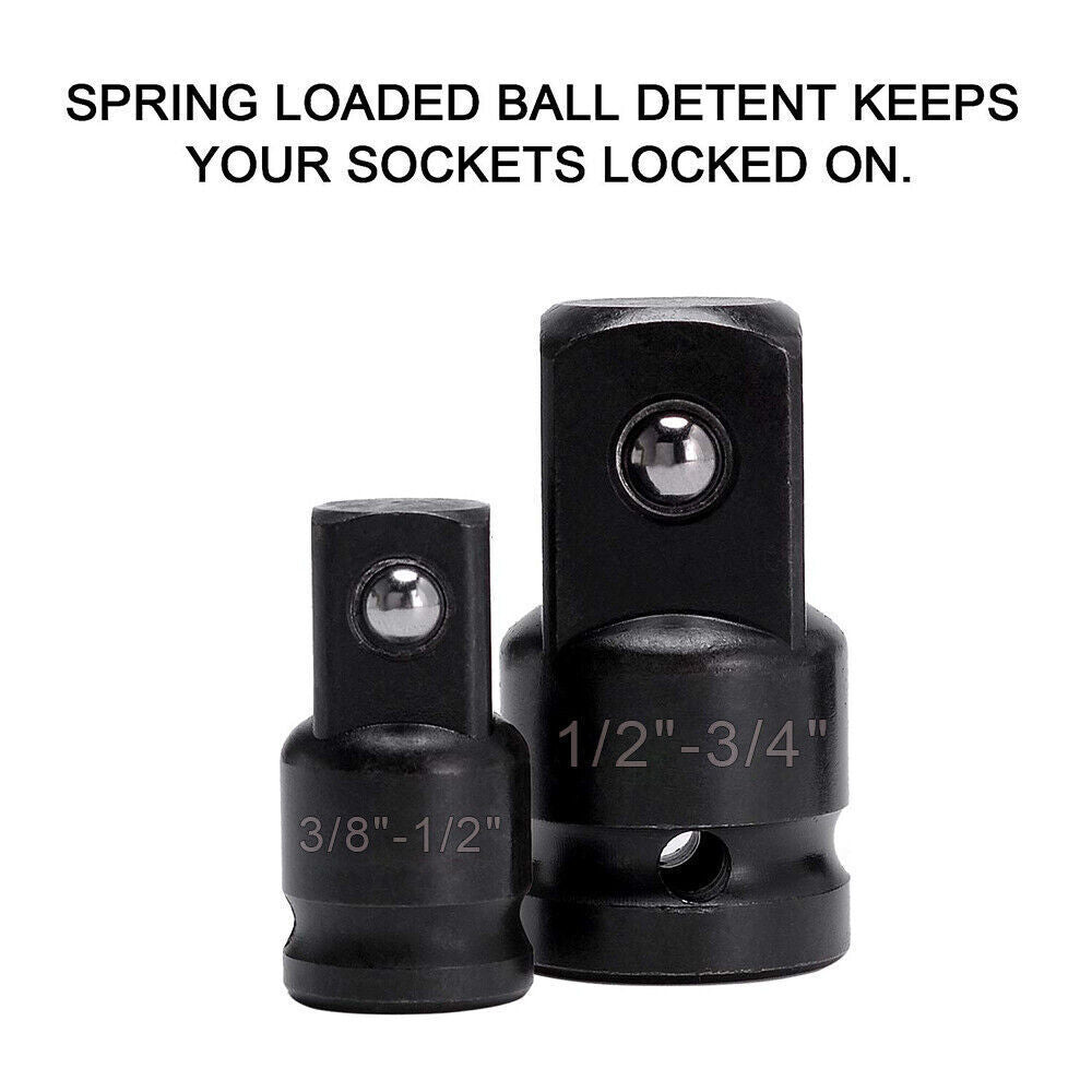 6 X Impact Socket Adapter And Reducer Set Female To Male 1-4 3-8 1-2 3-4