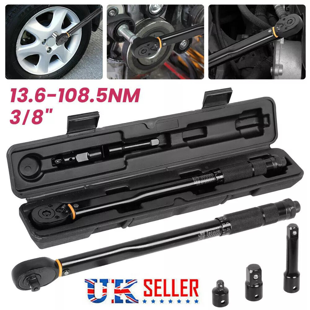 Square Drive Torque Wrench Ratchet 13.6-108.5Nm 10-80Ft-Lb 3 In 1