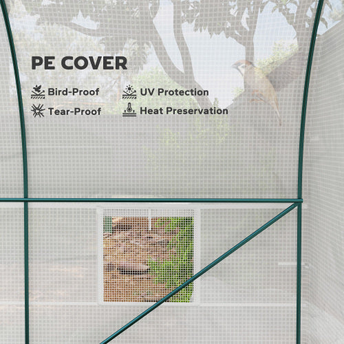 Outsunny 245 X 200cm Polytunnel Greenhouse - White