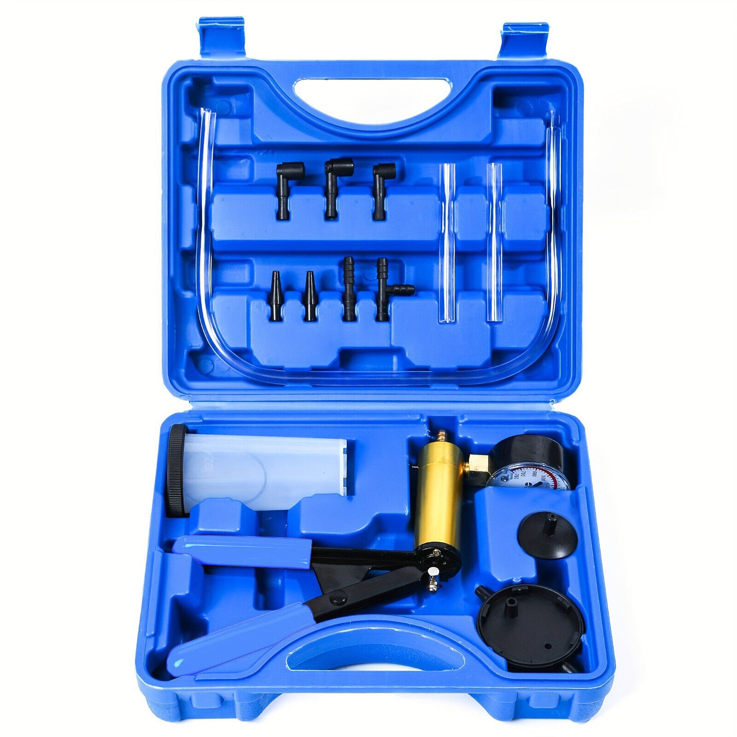 HAND VACUUM HELD BRAKE BLEEDER TESTER SET BLEED CAR MOTORBIKE BLEEDING KIT