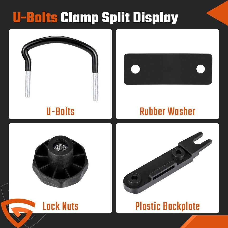 4PCS Stainless Universal Roof Box U-Bolt Clamps Car Van Mounting Fitting Kit UK
