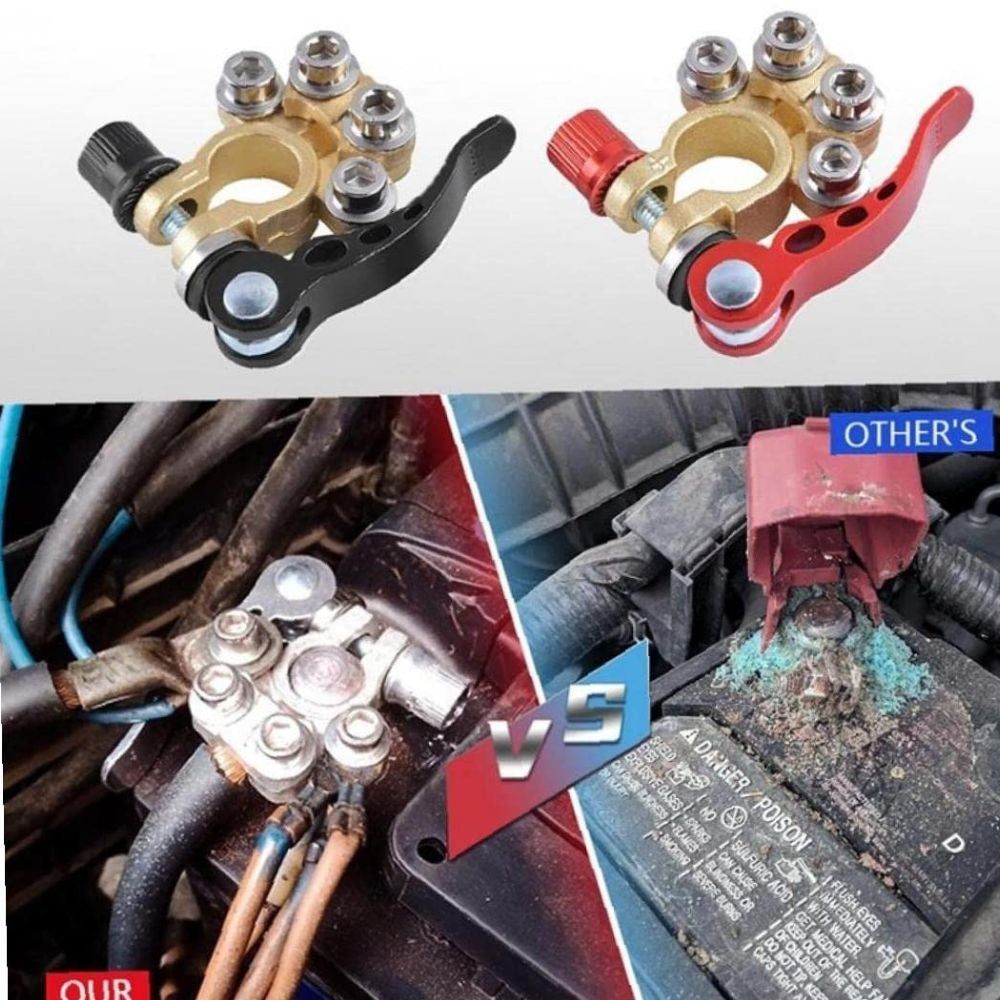 2PCS Battery Terminals Connectors Clamps Quick Release For Caravan Car Van 12V