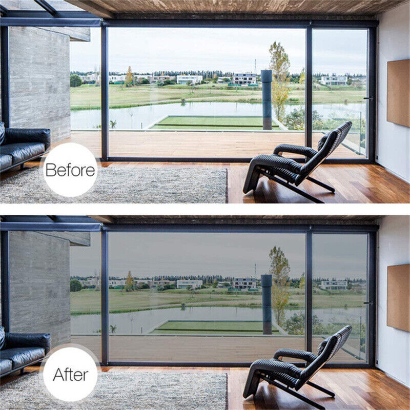 One Way Mirror Reflective Window Film Home Privacy Solar Tint Foil Glass Sticker