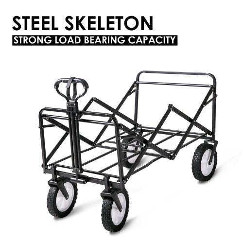 Garden Cart Foldable Pull Wagon Hand Cart Garden Transport Cart Collapsible Portable Folding Cart