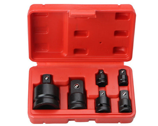 6 X Impact Socket Adapter And Reducer Set Female To Male 1-4 3-8  1-2 3-4