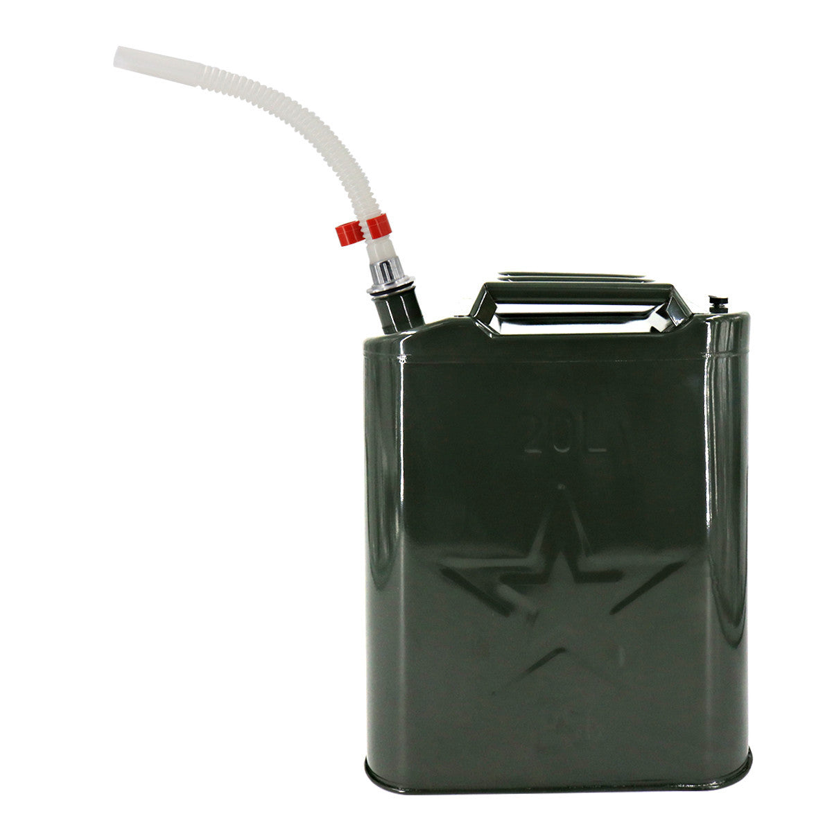 20L Metal Jerry Can Green Car Storage Fuel Petrol  Container & Flexi Spout